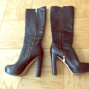 Michael Kors leather boots high heels